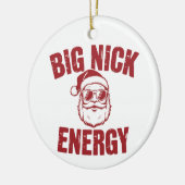 Big Nick Energy Funny Santa Rude Kerstgrap Keramisch Ornament (Links)
