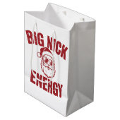 Big Nick Energy Funny Santa Rude Kerstgrap Medium Cadeauzakje (Voorkant Gekanteld)
