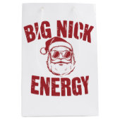 Big Nick Energy Funny Santa Rude Kerstgrap Medium Cadeauzakje (Voorkant)