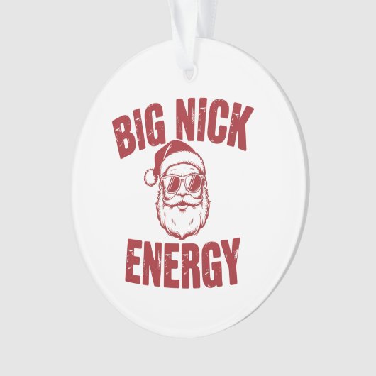Big Nick Energy Funny Santa Rude Kerstgrap Ornament (voorkant)