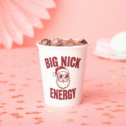 Big Nick Energy Funny Santa Rude Kerstgrap Papieren Bekers (Insitu)