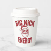 Big Nick Energy Funny Santa Rude Kerstgrap Papieren Bekers (Voorkant)