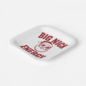 Big Nick Energy Funny Santa Rude Kerstgrap Papieren Bordje (Gebogen)
