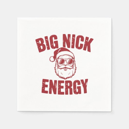 Big Nick Energy Funny Santa Rude Kerstgrap Servet (Voorkant)