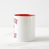 Big Nick Energy Funny Santa Rude Kerstgrap Tweekleurige Koffiemok (Center)