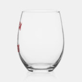 Big Nick Energy Funny Santa Rude Kerstgrap Wijnglas Zonder Voet (Links)