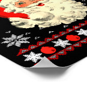 Big Nick Energy Funny Santa Ugly Christmas Sweater Poster (Hoek)