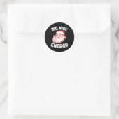 Big Nick Energy Funny Xmas Kerstmis Ronde Sticker (Tas)