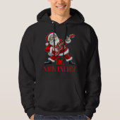 Big Nick Energy Grappige Kerstman Gitarist Hoodie (Voorkant)