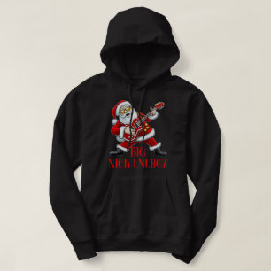 Big Nick Energy Grappige Kerstman Gitarist Hoodie