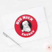 Big Nick Energy Grappige Sinterklaas Ronde Sticker (Envelop)