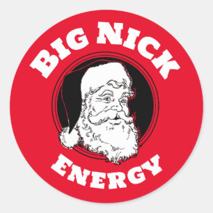 Big Nick Energy Grappige Sinterklaas Ronde Sticker