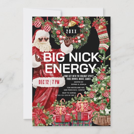 Big Nick Energy Kerstfeest Kaart (Voorkant)