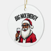 Big Nick Energy Kerstversiering Keramisch Ornament (Links)