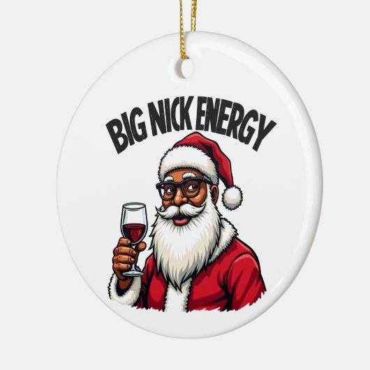 Big Nick Energy Kerstversiering Keramisch Ornament (Links)