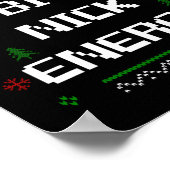 Big Nick Energy Meme Grappig Kerstvakantie Poster (Hoek)