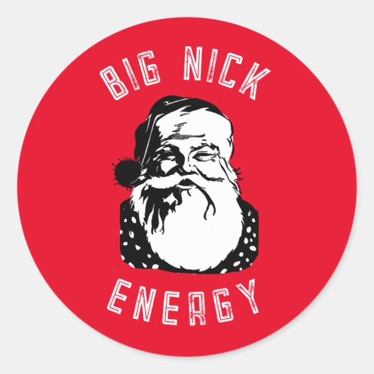 BIG NICK ENERGY RONDE STICKER (Voorkant)