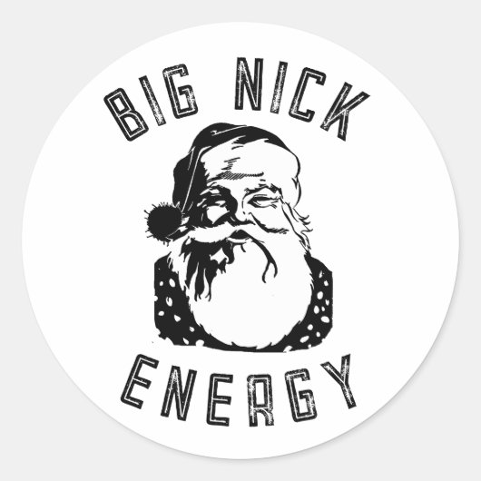 BIG NICK ENERGY RONDE STICKER (Voorkant)