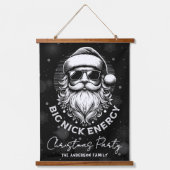 Big Nick Energy Santa Funny Christmas Xmas Holiday Hangend Wandkleed (Voorkant)