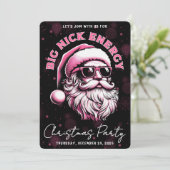 Big Nick Energy Santa Funny Christmas Xmas Holiday Kaart (Staand voorkant)