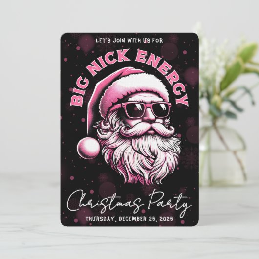 Big Nick Energy Santa Funny Christmas Xmas Holiday Kaart (Staand voorkant)