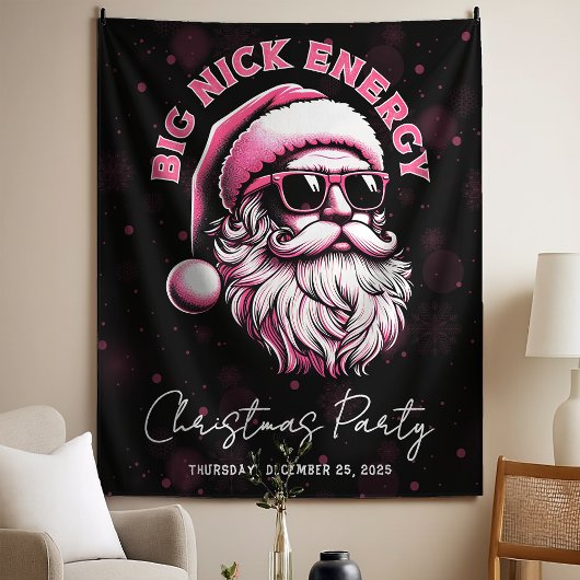 Big Nick Energy Santa Funny Christmas Xmas Holiday Wandkleed