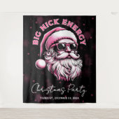 Big Nick Energy Santa Funny Christmas Xmas Holiday Wandkleed (Voorkant)