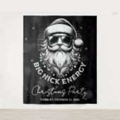 Big Nick Energy Santa Funny Christmas Xmas Holiday Wandkleed (Voorkant)