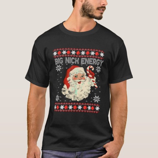 Big Nick Energy Santa Lelijke Kersttrui Meisjes T-shirt (Voorkant)