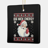 Big Nick Energy Sinterklaas lelijke kersttrui Keramisch Ornament (Links)