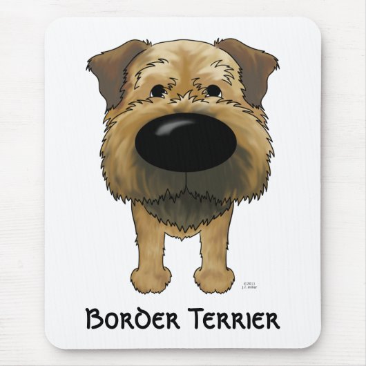 Big Nose Border Terrier Muismat (Voorkant)