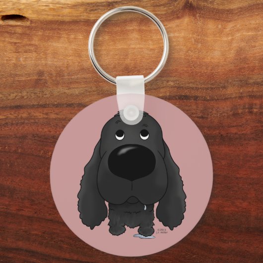 Big Nose Cocker Spaniel Sleutelhanger (Voorkant)
