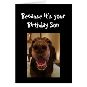 Big Nose Dog Funny Birthday Son Love Dog
