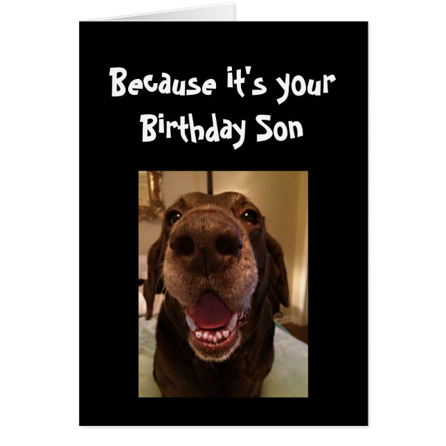 Big Nose Dog Funny Birthday Son Love Dog (Voorkant)