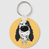 Big Nose English Setter Sleutelhanger (Voorkant)