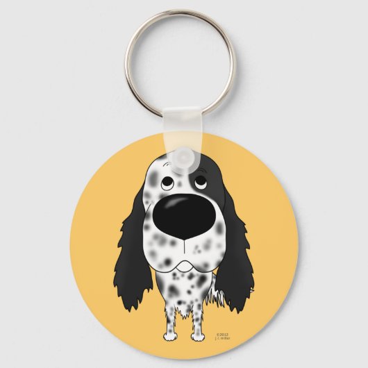 Big Nose English Setter Sleutelhanger (Voorkant)