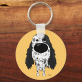 Big Nose English Setter Sleutelhanger (Voorkant)
