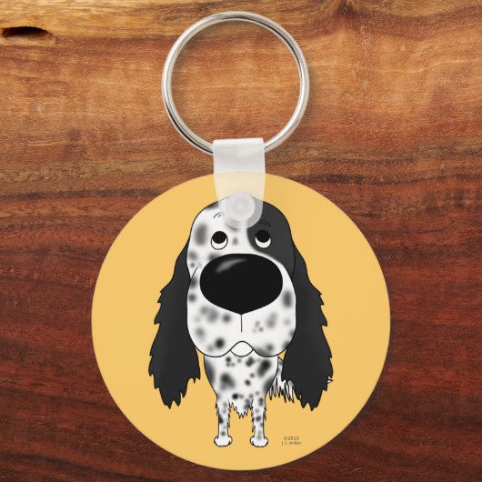 Big Nose English Setter Sleutelhanger (Voorkant)