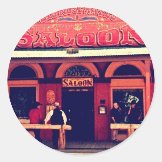 Big Nose Kate's Saloon Tombstone Arizona Ronde Sticker (Voorkant)