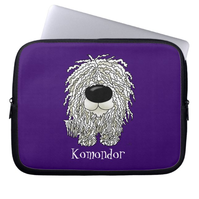 Big Nose Komondor Laptop Sleeve (Voorkant)