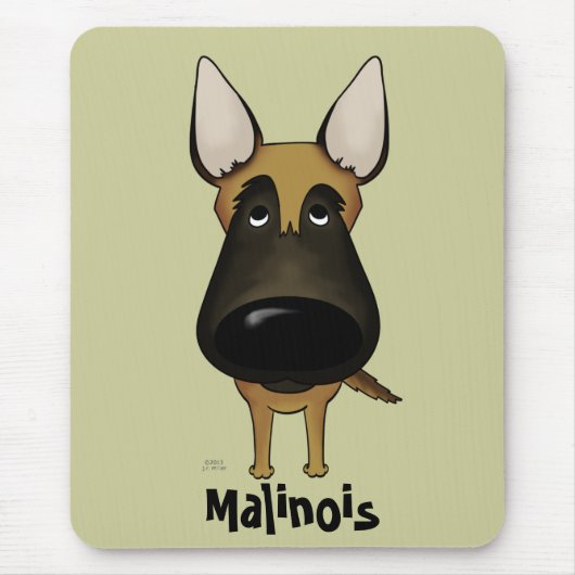 Big Nose Malinois Muismat (Voorkant)