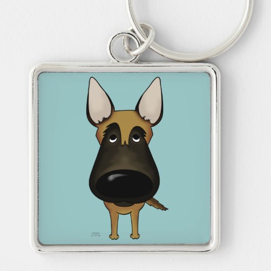 Big Nose Malinois Sleutelhanger (Voorkant)