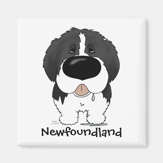 Big Nose Newfoundland Magneet (Voorkant)