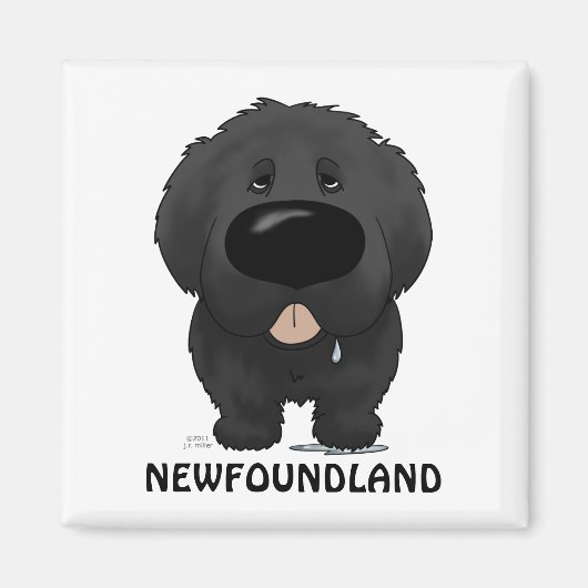 Big Nose Newfoundland Magneet (Voorkant)