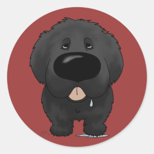 Big Nose Newfoundland Ronde Sticker