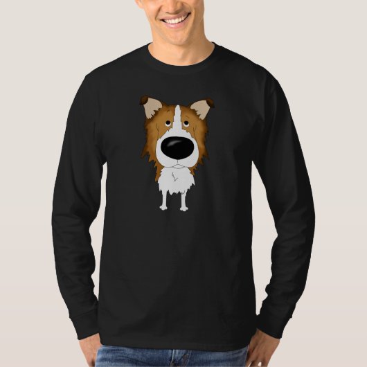 Big Nose Rough Collie T-shirt (Voorkant)
