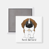 Big Nose Saint Bernard Magneet (Voorkant / Achterkant)