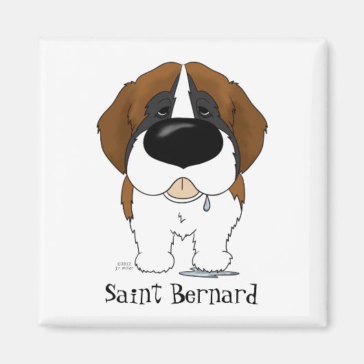 Big Nose Saint Bernard Magneet (Voorkant)