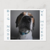 Big Nosed Dog verandering van adres Briefkaart (Voorkant)