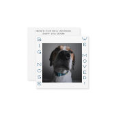 Big Nosed Dog verandering van adres Briefkaart (Voorkant / Achterkant in situ)